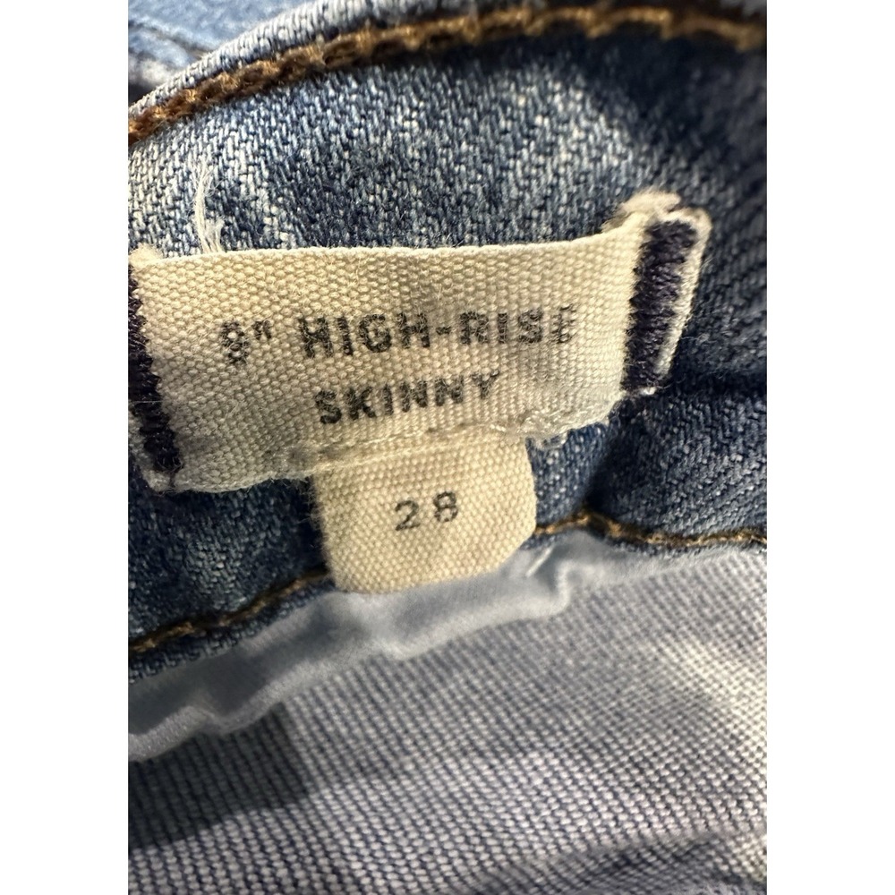 Madewell Womens Jeans Blue High Rise Skinny Stretch Light Wash Denim Size 28 - Picture 4 of 8